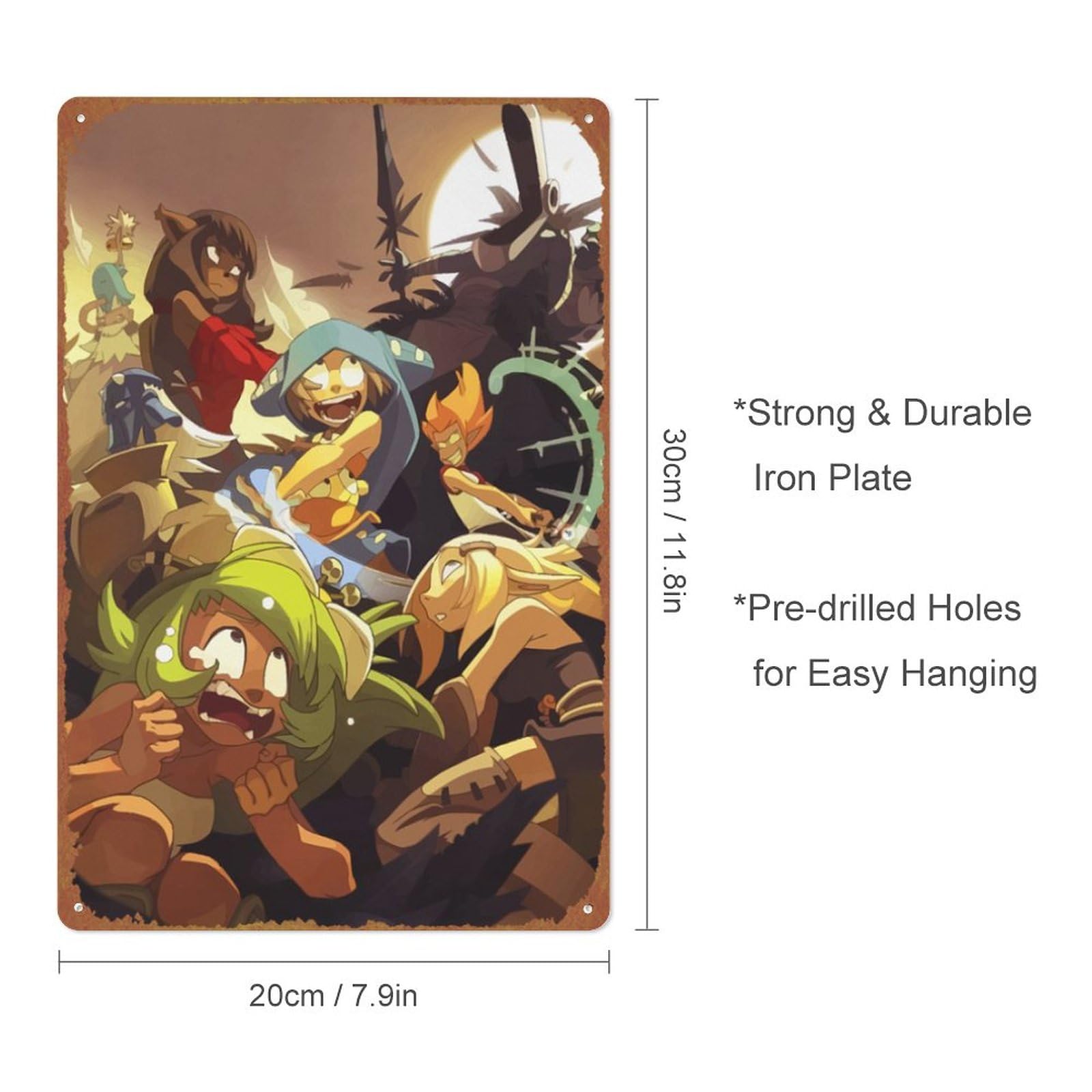 Amazon.com: IEITB Fantasy Of Wakfu Monster 12x8 Inch Rust-Free Tin